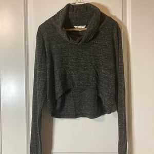 Cropped cabi sweater with wide turtle neck
